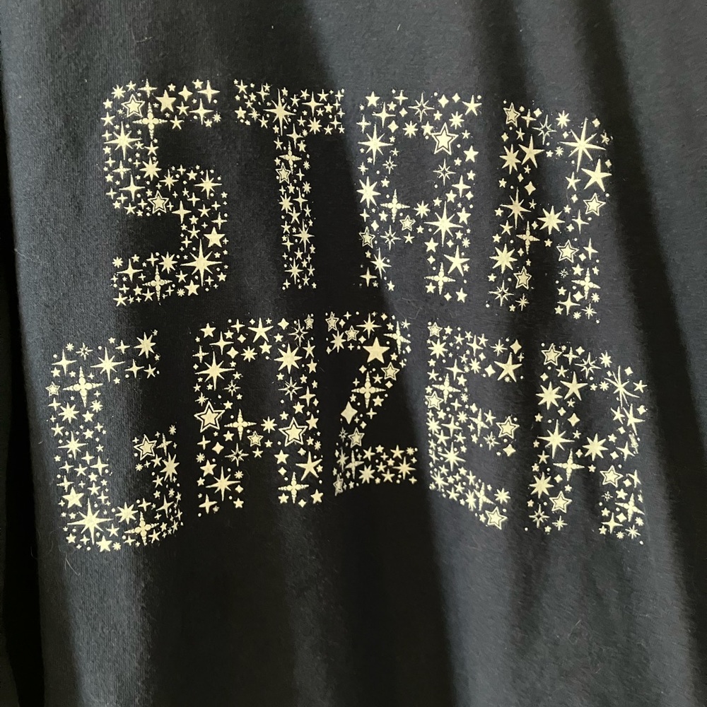 Long Sleeve Navy Blue T-Shirt with Glow in the Dark "Star Gazer" Sz 16 - Picture 2 of 5